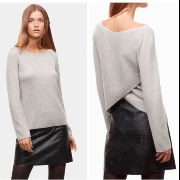 Aritzia Babaton Kitano Wool Sweater in Red